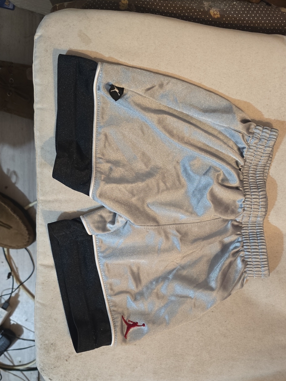 Jordan Kids' Gray Athletic Shorts with Black Trim 24months